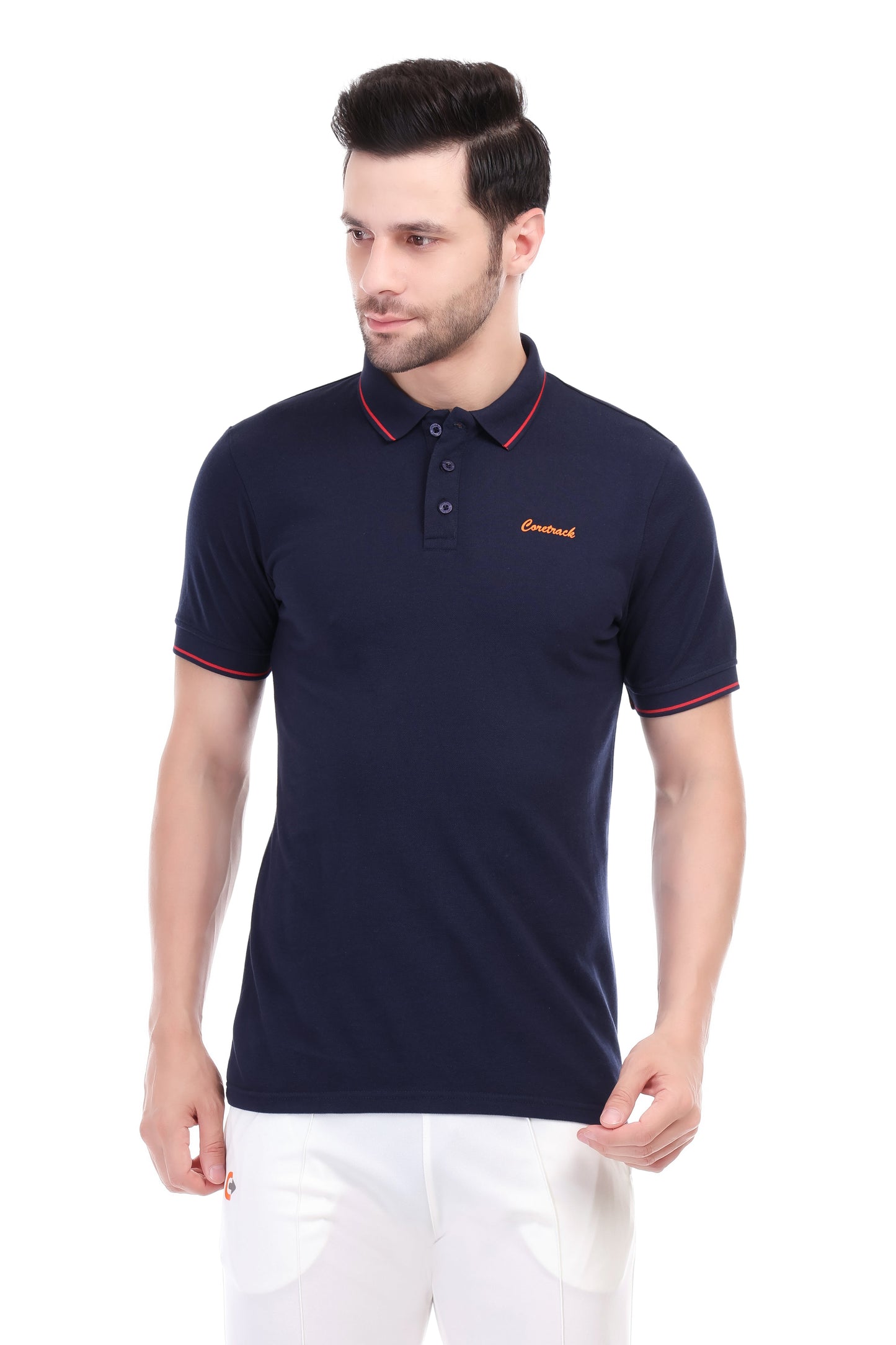 Coretrack Men's Polo 06 T-Shirt – Ultra Soft, Insta Dry, Classic Fit, Premium Cotton