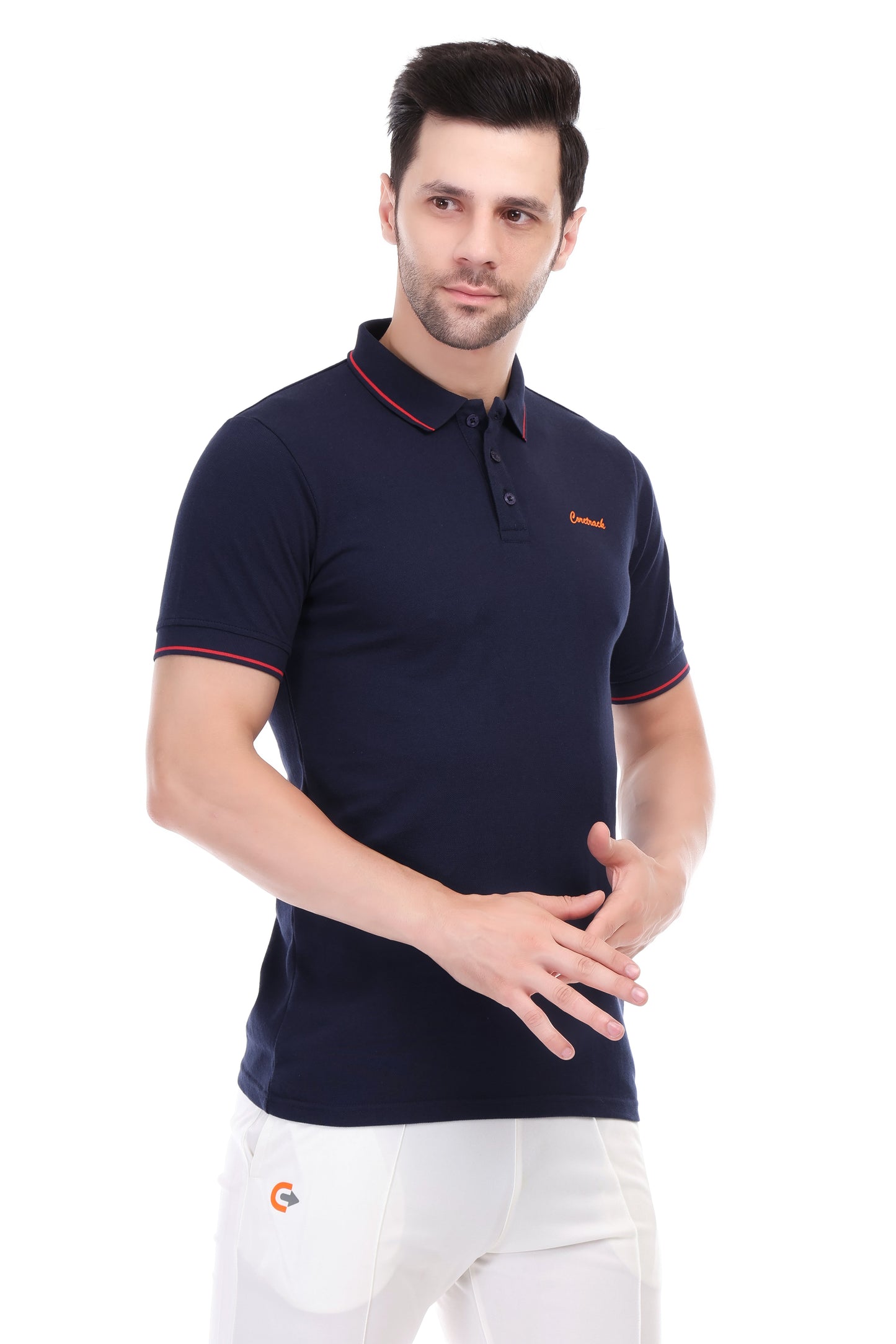 Coretrack Men's Polo 06 T-Shirt – Ultra Soft, Insta Dry, Classic Fit, Premium Cotton