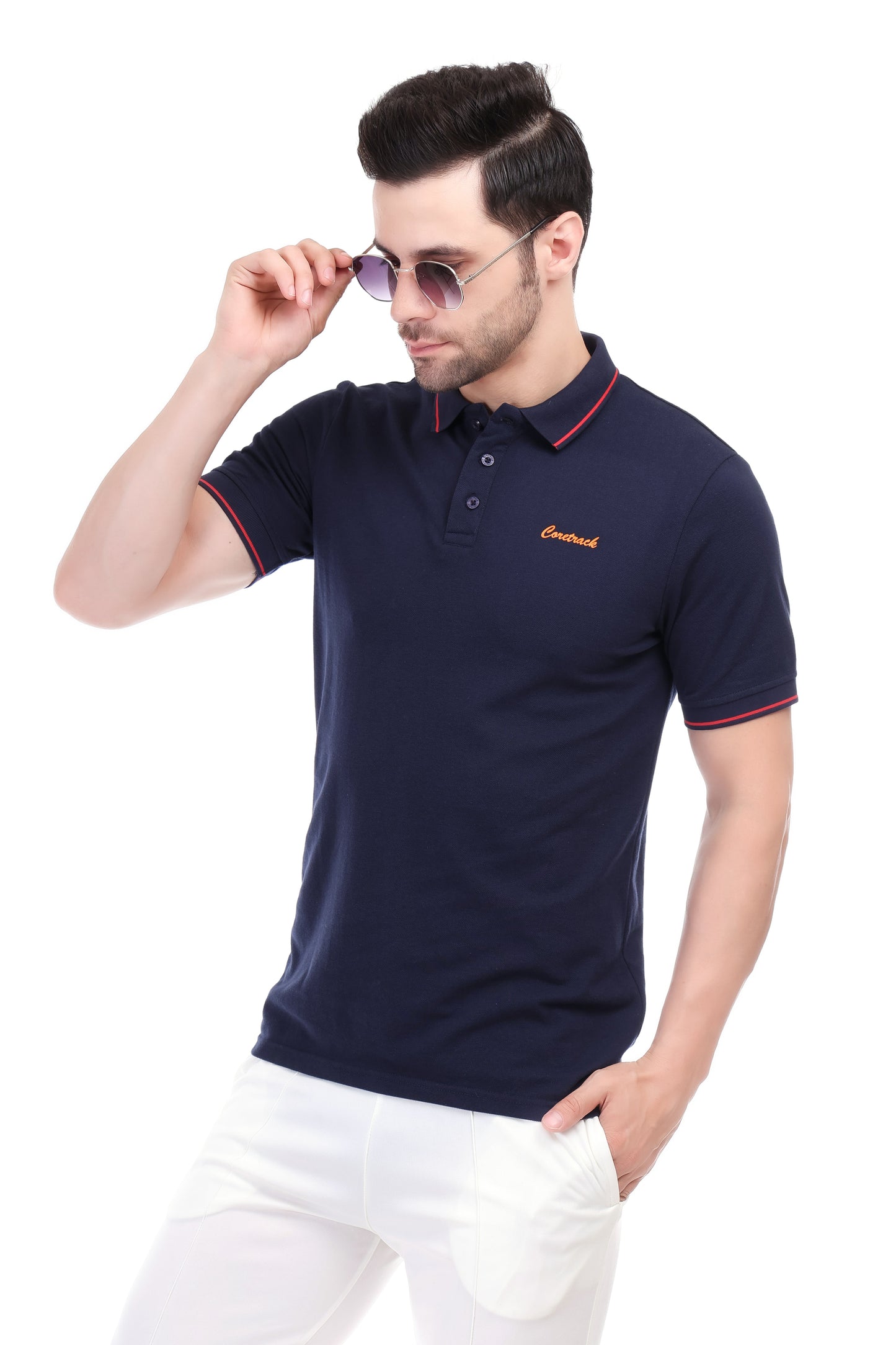 Coretrack Men's Polo 06 T-Shirt – Ultra Soft, Insta Dry, Classic Fit, Premium Cotton