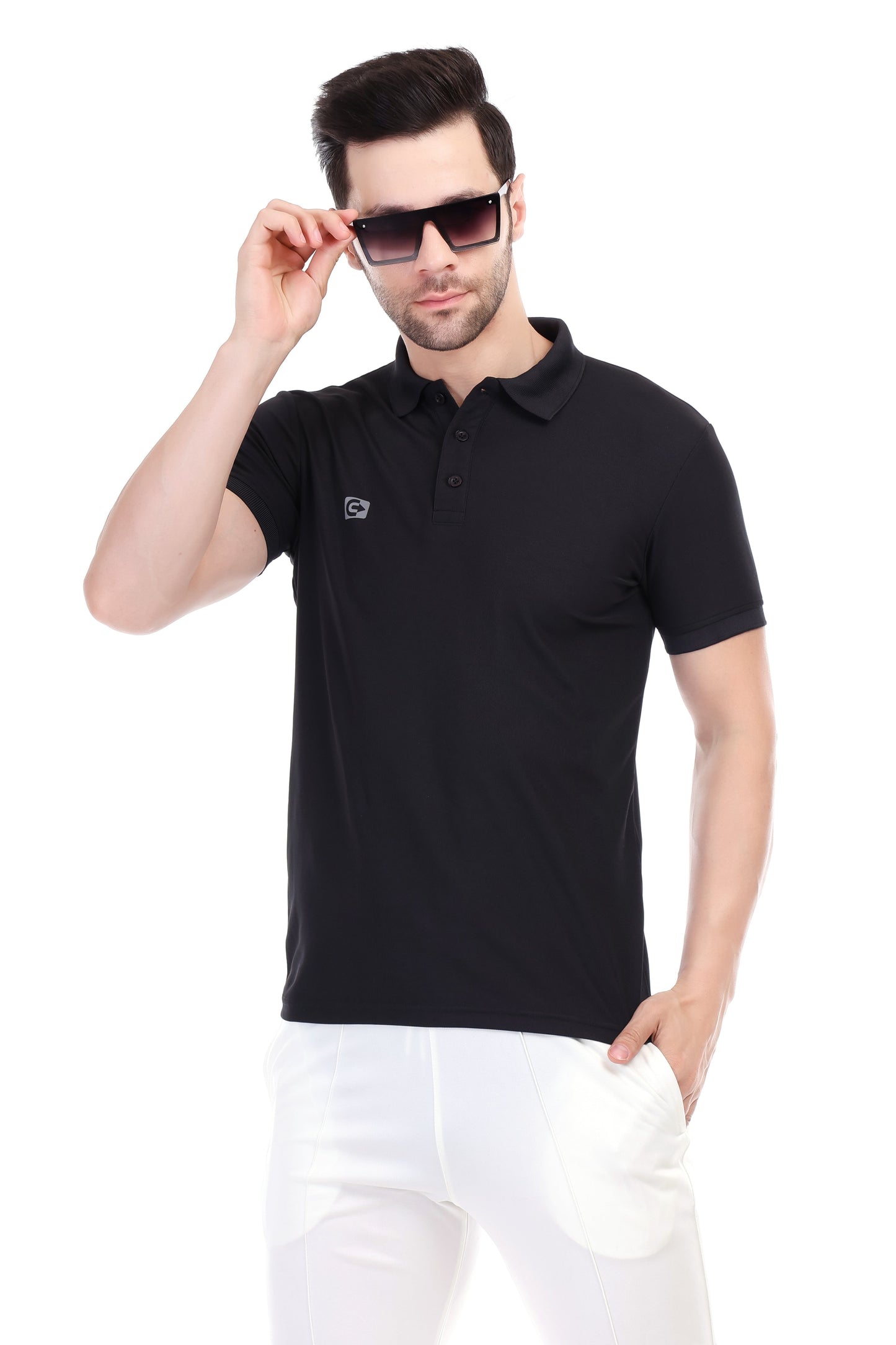 Coretrack Men's Polo 02 T-Shirt – Ultra Soft, Insta Dry, Lightweight & Breathable