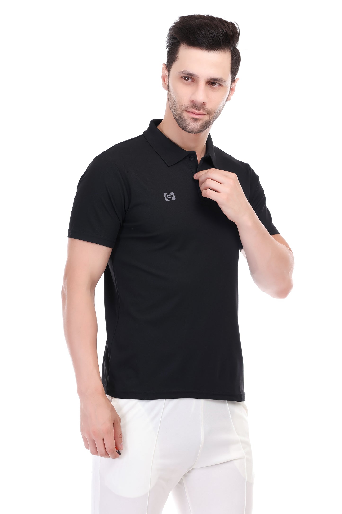 Coretrack Men's Polo 02 Hexa T-Shirt – Ultra Soft, Insta Dry, Lightweight & Breathable