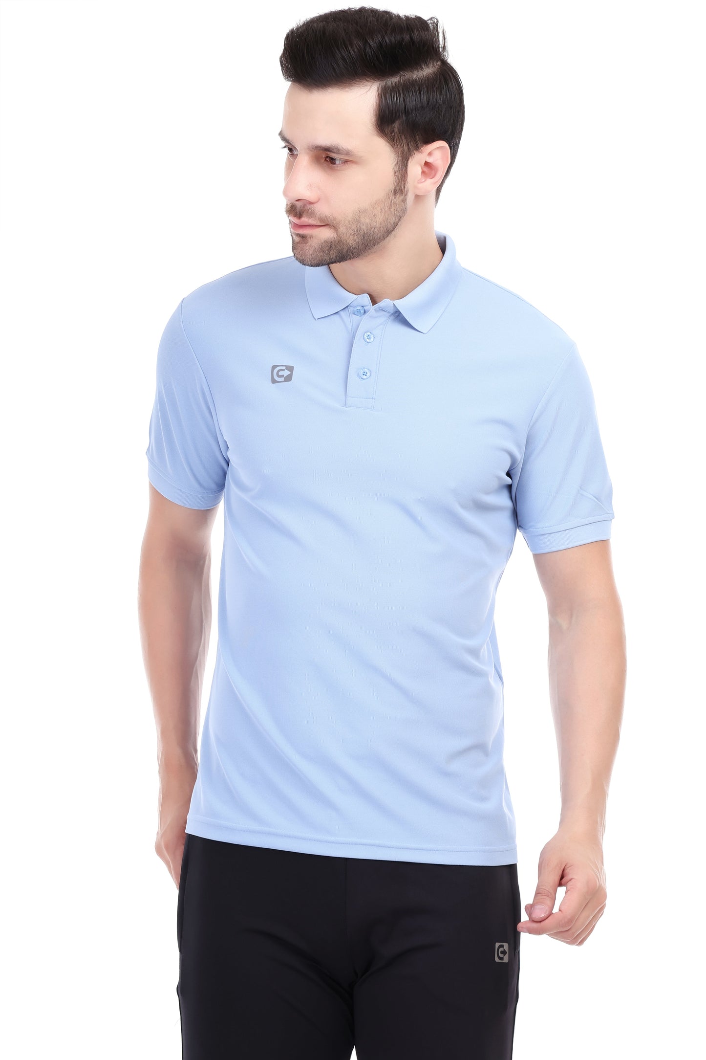 Coretrack Men's Polo 02 Hexa T-Shirt – Ultra Soft, Insta Dry, Lightweight & Breathable