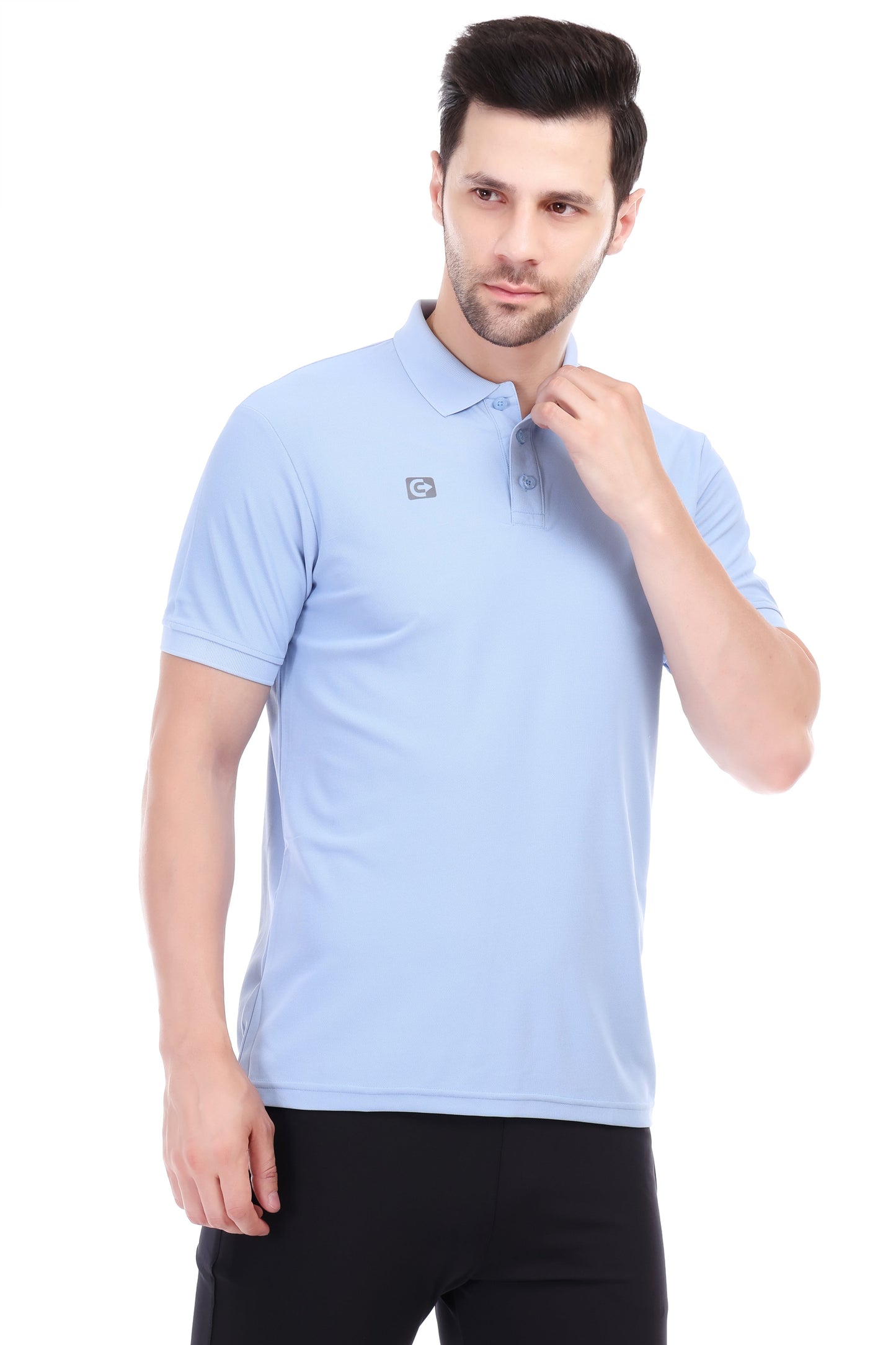 Coretrack Men's Polo 02 Hexa T-Shirt – Ultra Soft, Insta Dry, Lightweight & Breathable