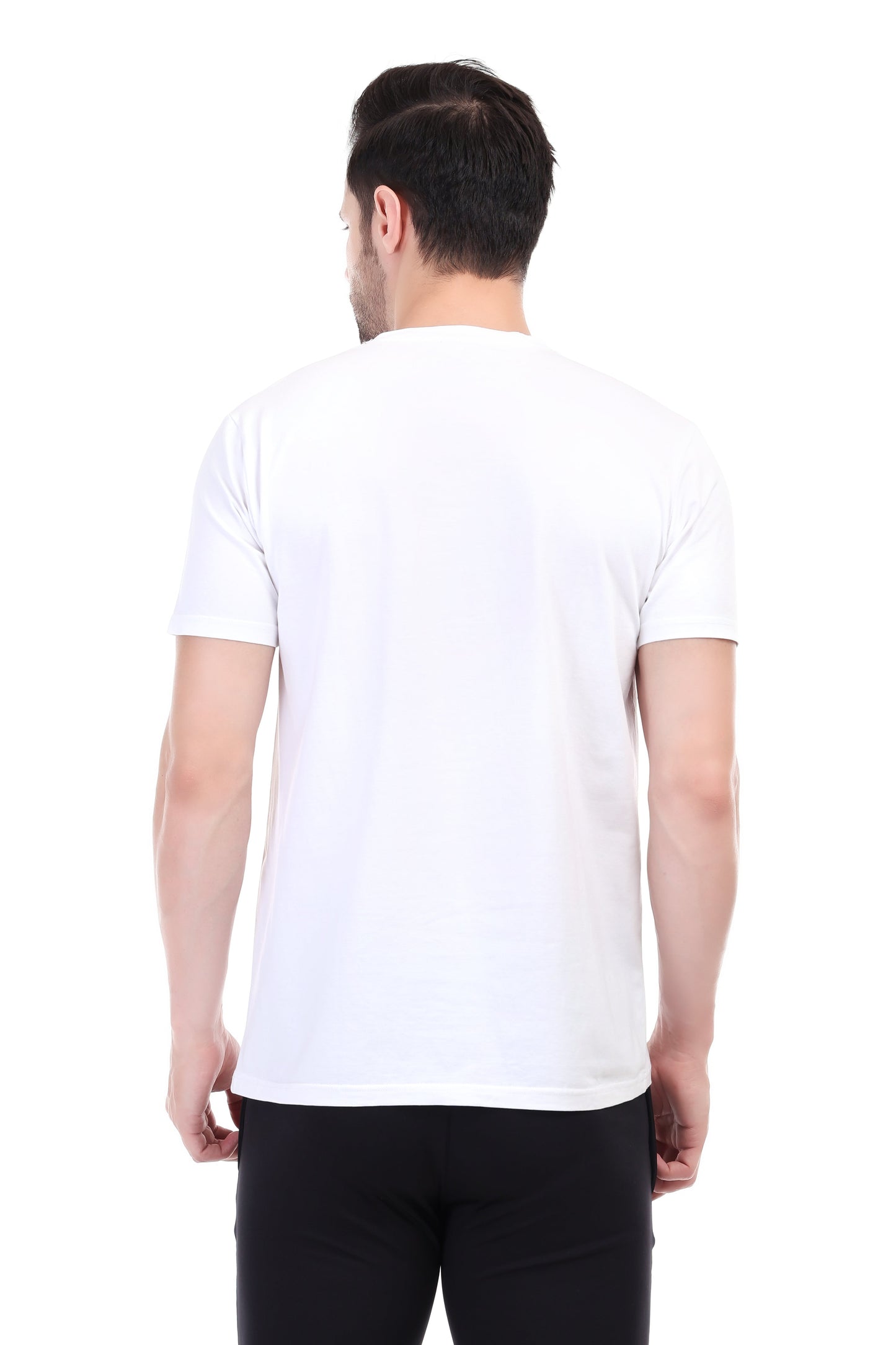 Coretrack Cotton Lycra Tee 01 – Soft, Warm, and Stylish Ribbed Fabric