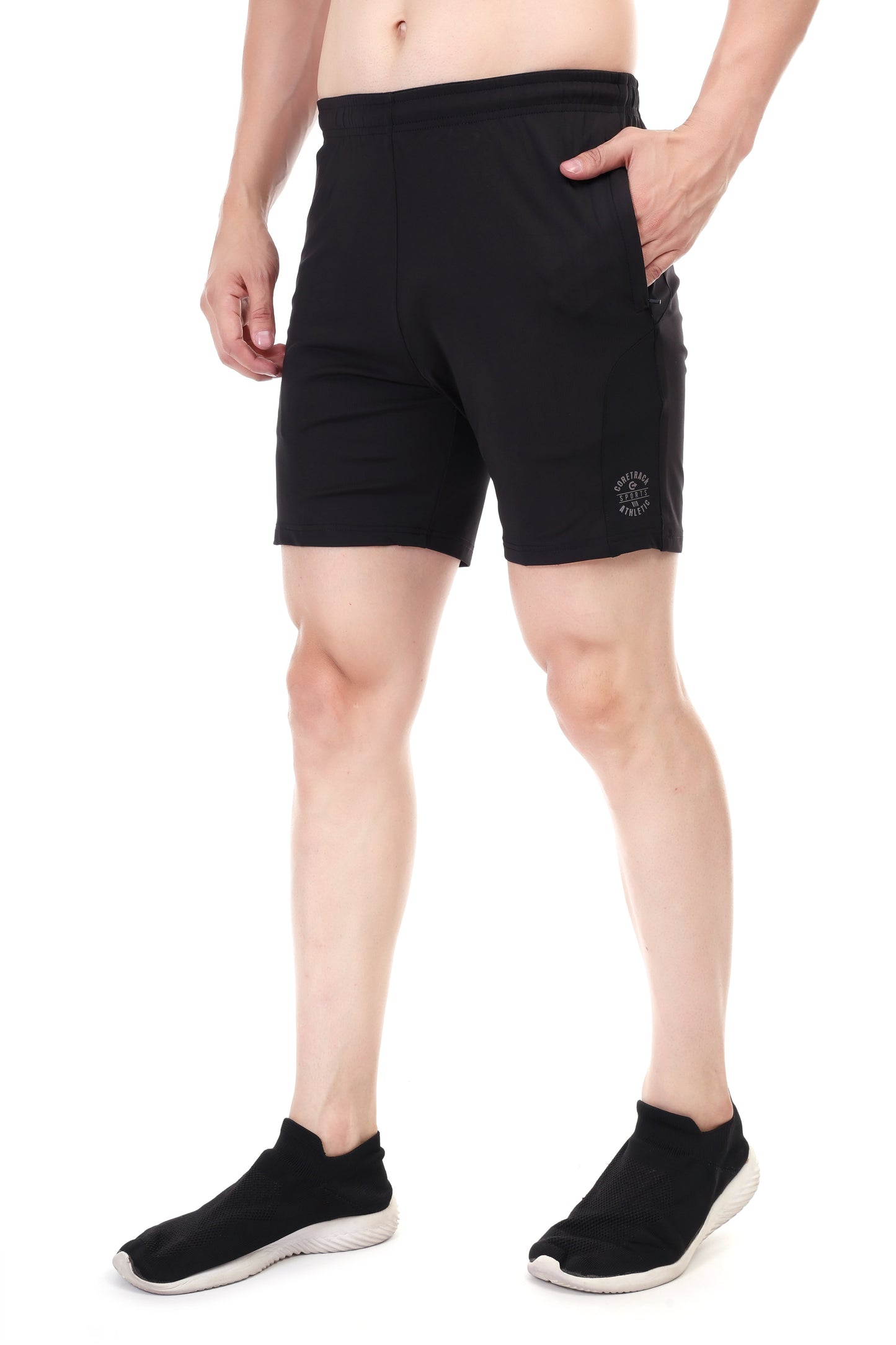 Coretrack Shorts 03 – Ultra Soft, Insta Dry, Flexible Fabric with Zippered Pockets